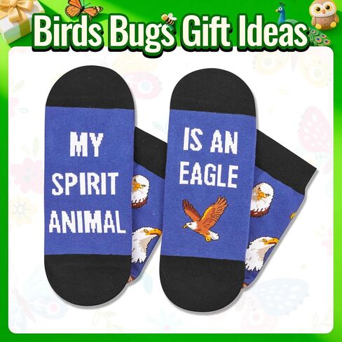 HAPPYPOP Bird Gifts for Animal Lovers - Cardinal Butterfly Eagle Bee Chicken Duck Socks in Saudi Arabia