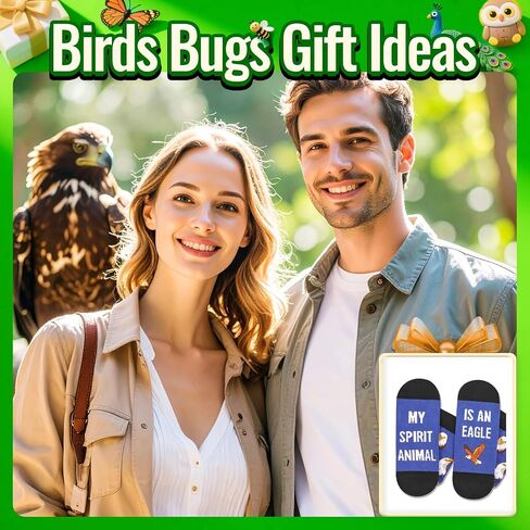 HAPPYPOP Bird Gifts for Animal Lovers - Cardinal Butterfly Eagle Bee Chicken Duck Socks in Saudi Arabia
