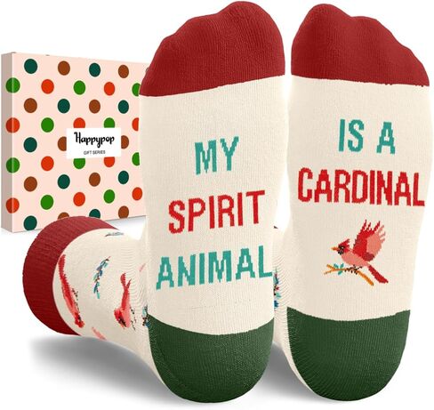 HAPPYPOP Bird Gifts for Animal Lovers - Cardinal Butterfly Eagle Bee Chicken Duck Socks in Saudi Arabia