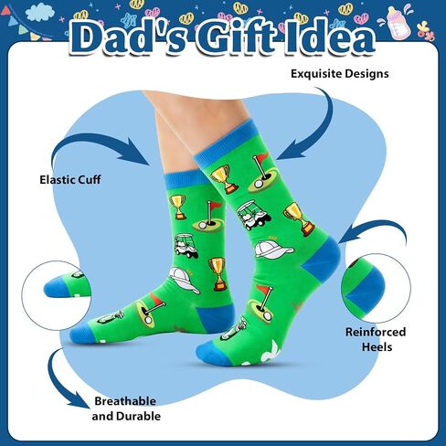 هدية عيد ميلاد الأب للأب، عاشق الجولف، الأب ليكون أفضل أب من Par Socks، جوارب جولف مضحكة، جوارب رياضية مبتكرة، هدايا فريدة للرجال، جوارب جولف مرحة للآباء، حشوات تخزين عيد الميلاد in Kuwait