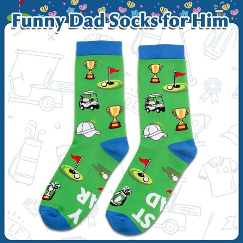 هدية عيد ميلاد الأب للأب، عاشق الجولف، الأب ليكون أفضل أب من Par Socks، جوارب جولف مضحكة، جوارب رياضية مبتكرة، هدايا فريدة للرجال، جوارب جولف مرحة للآباء، حشوات تخزين عيد الميلاد in Kuwait
