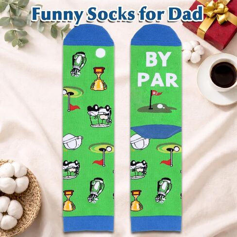 هدية عيد ميلاد الأب للأب، عاشق الجولف، الأب ليكون أفضل أب من Par Socks، جوارب جولف مضحكة، جوارب رياضية مبتكرة، هدايا فريدة للرجال، جوارب جولف مرحة للآباء، حشوات تخزين عيد الميلاد in Kuwait