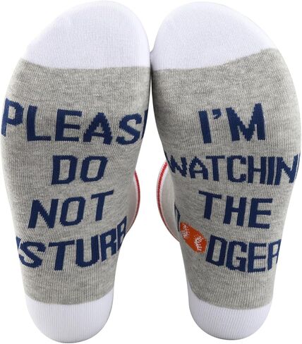 زوجان من جوارب البيسبول TSOTMO، يرجى عدم الإزعاج، أنا أشاهد الجوارب D هدية للاعب البيسبول (DGERS Socks2) in Kuwait