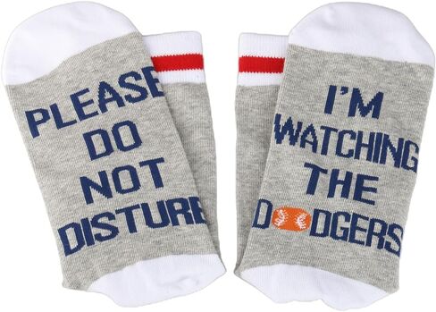 زوجان من جوارب البيسبول TSOTMO، يرجى عدم الإزعاج، أنا أشاهد الجوارب D هدية للاعب البيسبول (DGERS Socks2) in Kuwait