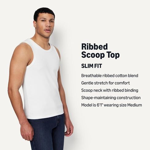 Amazon Essentials Men's Slim-Fit Ribbed Tank Top in Saudi Arabia