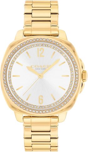 COACH Kitt Women’s Quartz Watch - Bracelet with Crystal Bezel and Silver White Dial - Modern, Versatile Timepiece - Gift for Her 34mm in Kuwait