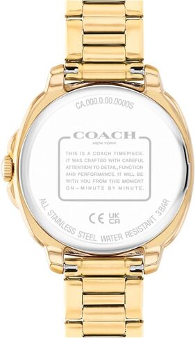 COACH Kitt Women’s Quartz Watch - Bracelet with Crystal Bezel and Silver White Dial - Modern, Versatile Timepiece - Gift for Her 34mm in Kuwait