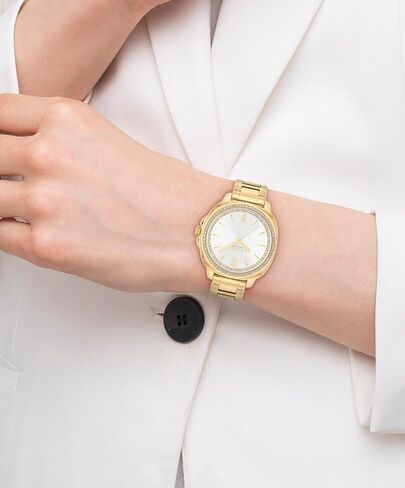 COACH Kitt Women’s Quartz Watch - Bracelet with Crystal Bezel and Silver White Dial - Modern, Versatile Timepiece - Gift for Her 34mm in Kuwait