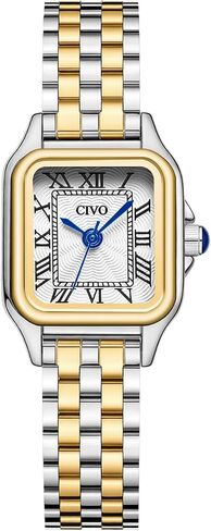CIVO Gold Watches for Women Vintage: Small Wrist Bracelet Watch with Roman Dial - Dainty Luxury Square Ladies Watch - Gifts for Mom Wife at Birthday Anniversary in Kuwait