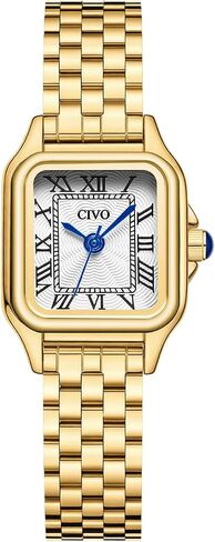 CIVO Gold Watches for Women Vintage: Small Wrist Bracelet Watch with Roman Dial - Dainty Luxury Square Ladies Watch - Gifts for Mom Wife at Birthday Anniversary in Kuwait