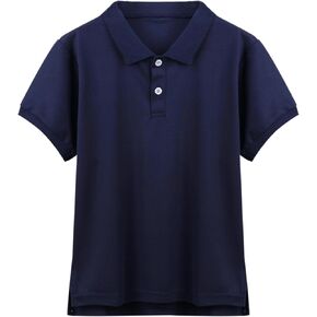 Boys Polo Shirt Kids Golf Shirt School Uniform Short Sleeve (Age 5-14Y) in Saudi Arabia
