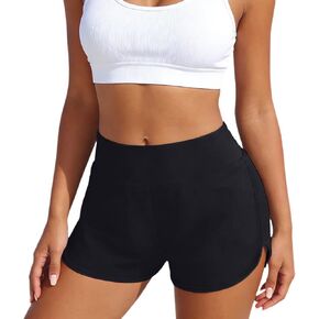 High Waisted Solid Color Swim Bottoms Comfortable Summer Swimwear with Liner for Women in Kuwait