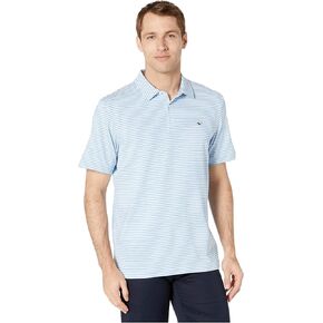 Vineyard Vines Men Heathered Winstead Sankaty Performance Polo ، WHT/Yacht Blu/Amer in Saudi Arabia