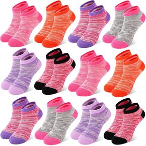 ZERULETS 12 Pairs Kids Socks Boys Ankle Low Cut Athletic Striped Short Socks for Kids Boys Girls 2-10 Years in Saudi Arabia