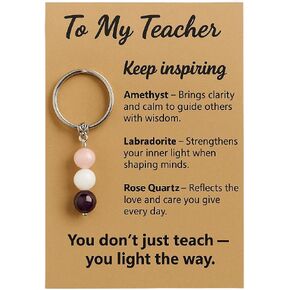Teacher Gifts For Women, Stone Keychain with Meaningful Message Card for Teachers in Saudi Arabia
