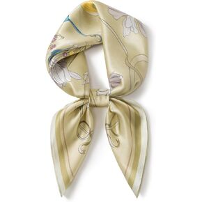 SHIROUYU 100% Mulberry Silk Square Scarf 26.5"x26.5" – Women's Neckerchief, Headscarf, Gift Ready Packaging in Saudi Arabia