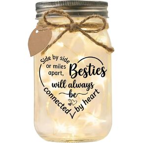 Mason Jar Night Light، هدايا شكر، مصباح زجاجي فريد من نوعه مع غطاء من الصفيح، ديكور منزلي تذكار للتقدير العاطفي لزملاء العمل والمعلمين والممرضات والأصدقاء، هدية وداع (5x3 بوصة) in Kuwait