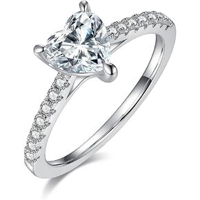 14K Gold Engagement Rings for Women with 1 Carat Heart-shaped Diamond | Excellent Cut D-color VVS1 Clarity | Wedding Gift for Her in Kuwait