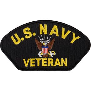 United States Navy Veteran Eagle Logo Black Patch in Saudi Arabia