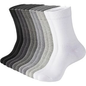 Ndoobiy 6 Pairs Mens Crew Socks Elastic Band Soft Cotton Socks for Men Breathable Moisture-wicking Socks for Men in Saudi Arabia