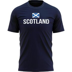Scotland Football Shirt - Men's Scotland Flag Football T-Shirt - Football Country European Scottish Tournament in Saudi Arabia