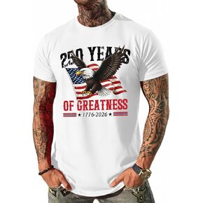 250th Anniversary Shirt Men Commemorative American History Top Short Sleeve Shirts Graphic Print T Shirts in Kuwait