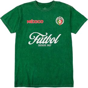 تي شيرت Homestand Mexico Futbol 10 للبالغين ذو لون أخضر معدني برقبة دائرية وأكمام قصيرة in Kuwait