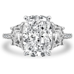 Maxinejewelry 6.0 Carats Three Stone Cushion Cut Engagement Ring for Women, 925 Sterling Silver 5A Cubic Zirconia Ring with 18K White Gold Plated in Saudi Arabia