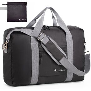 For Frontier Airlines Personal Item Travel Bag 18 x 14 x 8 Inches, Foldable Under Seat Duffel Bags for Spirit Airplane 14 x 18 x 8 Inches, Minimalist Overnight Bag for Women or Men Air Travel [Black] in Saudi Arabia