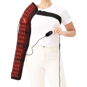 Shoulder Arm Massage Heating Pad for Pain Relief, Ultra Long Heated Elbow Heating Pad with 3 Vibration and Heat Settings, Heated Shoulder Wrap for Frozen Shoulder in Saudi Arabia