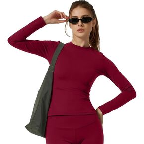 JNINTH Long Sleeve Tee Shirts for Women Slim Fit Tops Tight Crewneck Fit Shirt Casual Running Sportswear in Saudi Arabia
