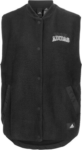 adidas Women's Sherpa Fleece Vest, Black in Kuwait