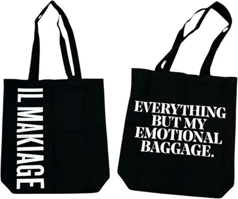 Il Makiage 3 Pack Black Tote Bag - Everything But My Emotional Baggage in Kuwait