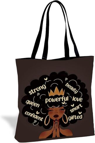 Literary Reusable Tote Bag, Creative Text Design for Book Lovers and Readers, for Work School Travel Shopping in Saudi Arabia