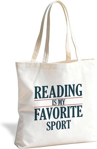 Literary Reusable Tote Bag, Creative Text Design for Book Lovers and Readers, for Work School Travel Shopping in Saudi Arabia