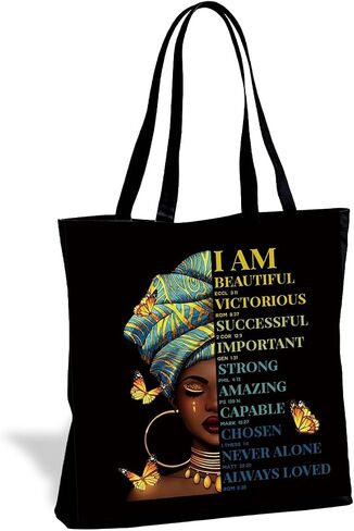 Literary Reusable Tote Bag, Creative Text Design for Book Lovers and Readers, for Work School Travel Shopping in Saudi Arabia