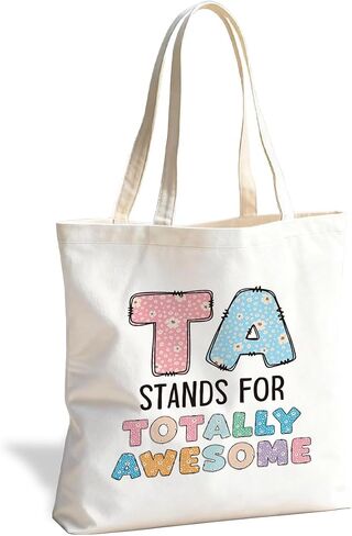 Literary Reusable Tote Bag, Creative Text Design for Book Lovers and Readers, for Work School Travel Shopping in Saudi Arabia