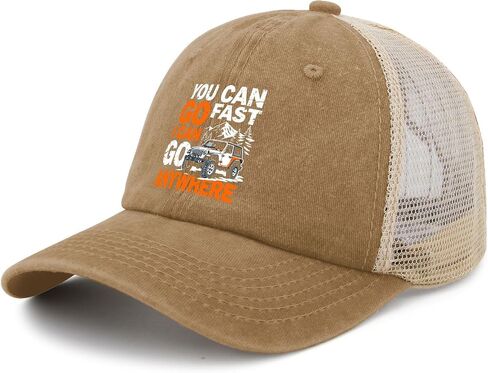You Can Go Fasts I Can Go Anywhere. Hat for Mens Funny Washed Distressed in Kuwait