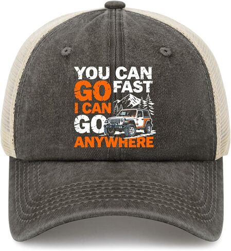 You Can Go Fasts I Can Go Anywhere. Hat for Mens Funny Washed Distressed in Kuwait