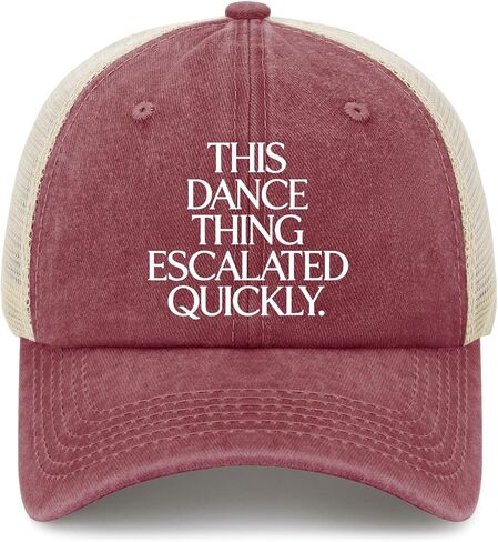 This Dance Thing Escalated Quickly Hat for Mens Classic Washed Distressed in Kuwait
