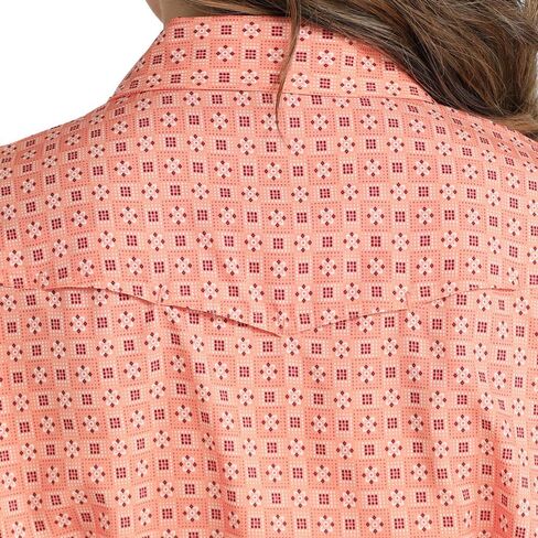 Cinch Women's Coral Print Vented Shirt in Kuwait