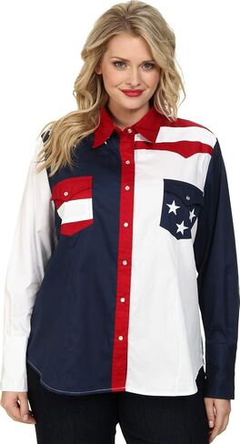 Colorblocked Long Sleeve Western Snap Shirt by ROPER in Kuwait