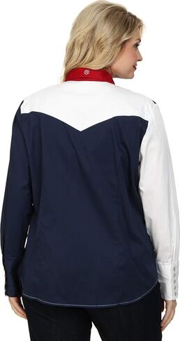 Colorblocked Long Sleeve Western Snap Shirt by ROPER in Kuwait
