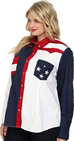 Colorblocked Long Sleeve Western Snap Shirt by ROPER in Kuwait