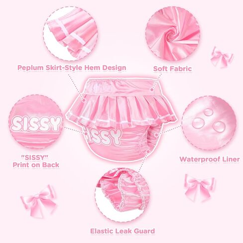 LittleForBig Washable Adjustable Reusable Waterproof Cloth Sissy School Girl Adult Diaper Wrap Cover M in Saudi Arabia