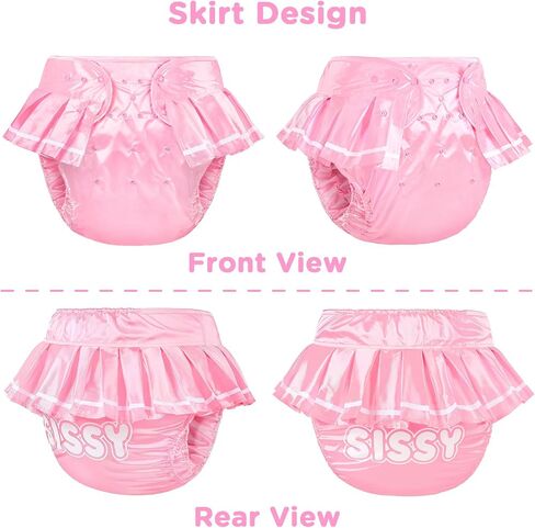 LittleForBig Washable Adjustable Reusable Waterproof Cloth Sissy School Girl Adult Diaper Wrap Cover M in Saudi Arabia