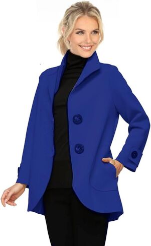 IC Collection Techno Knit Sculpted Button Jacket in Saudi Arabia