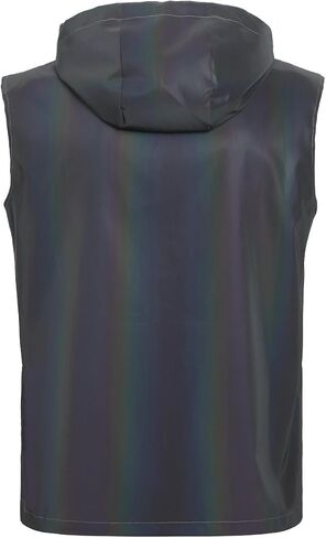 Four Seasons Style Men's Colorful Reflective Vest Streetwear Trendy Nightclub Performance Hoodie Vest Jacket in Saudi Arabia