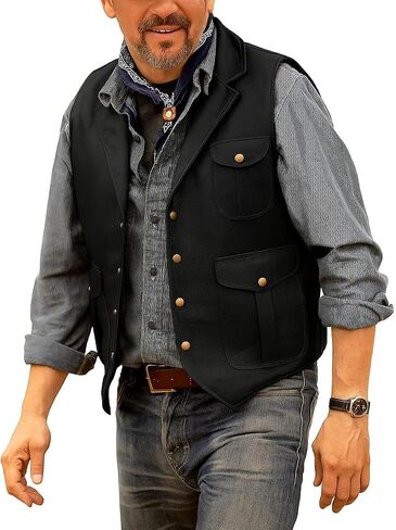 Men Genuine Cowhide Leather Brown Vintage Waistcoat, Western Sleeveless Vest Cowhide in Saudi Arabia