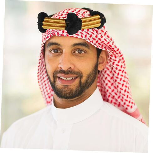 عصابة رأس ملكية من Healeved عصابة رأس عربية للرجال وشاح للرأس وحبل زي عربي عتيق إكسسوار للشعر in Kuwait